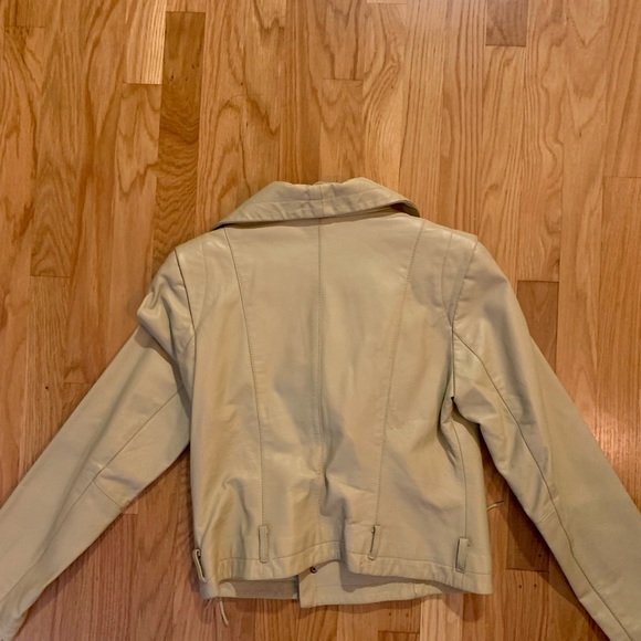 💔 SOLD Cropped Leather Motorcycle Jacket - Picture 2 of 7